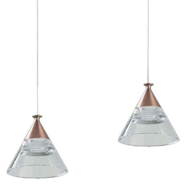 Lampadario led promoingross cony s5tr 2677lm oro rosato lampada soffitto classica cono - Promoingross