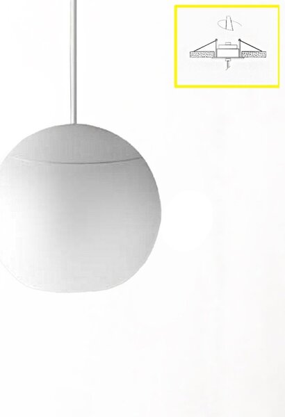 Lampada soffitto incasso gea luce guya si bianca led alluminio sospensione - Gea Luce
