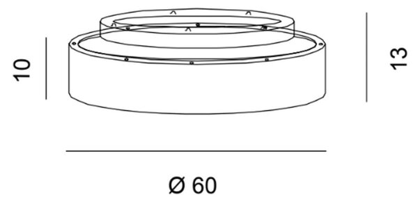 Plafoniera promoingross aurora pl60 rf foglia rame cct 2282lm modulo led lampada soffitto classica - Promoingross