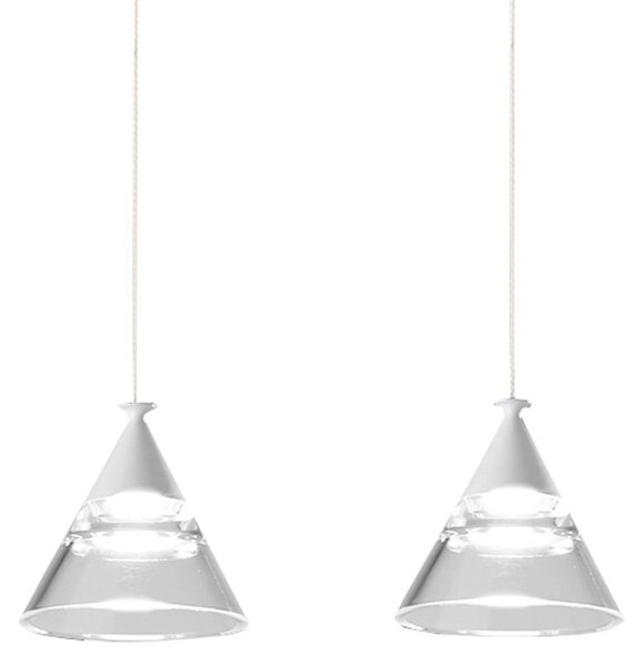 Lampadario led promoingross cony s3tr 1606lm bianco lampada soffitto moderna cono - Promoingross