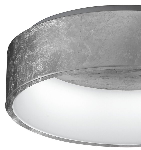 Plafoniera promoingross aurora pl60 sf foglia argento cct 2282lm modulo led lampada soffitto classica - Promoingross