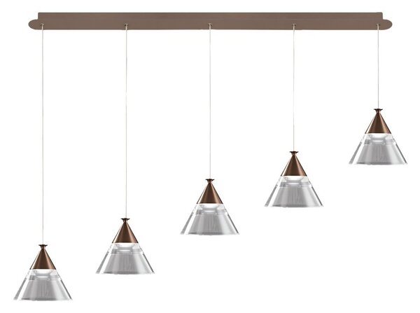 Lampadario led promoingross cony s5tr 2677lm oro rosato lampada soffitto classica cono - Promoingross