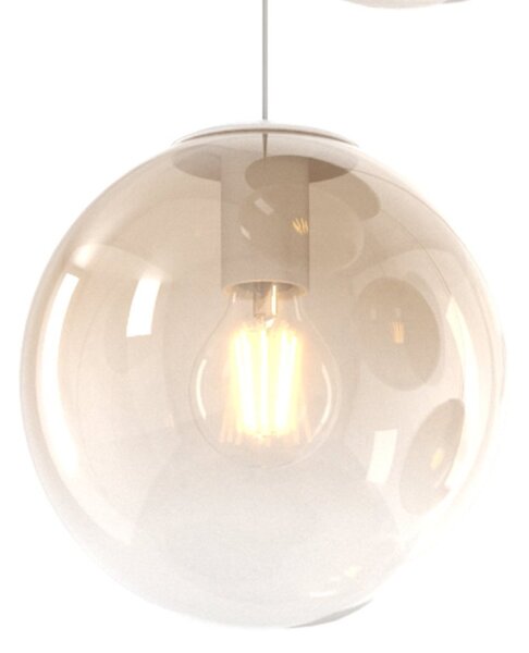 Lampadario moderno top light big eclipse 1194 bi s5 tmix e27 led vetro lampada soffitto sfera globo - Top Light