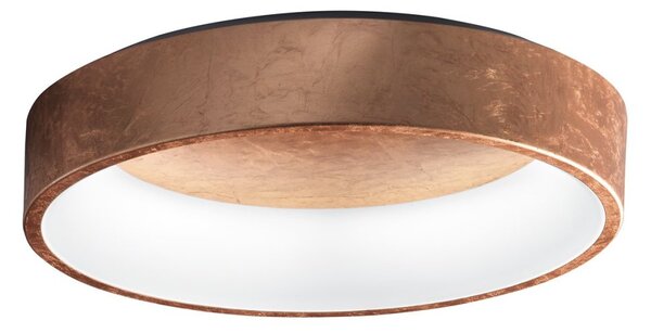 Plafoniera promoingross aurora pl60 rf foglia rame cct 2282lm modulo led lampada soffitto classica - Promoingross