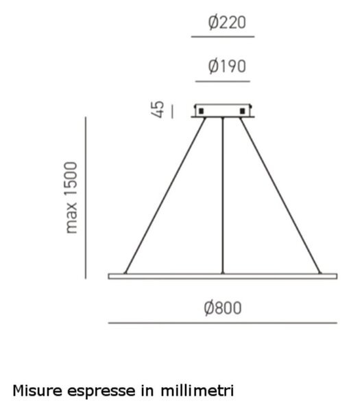 Lampadario moderno gea led erika sg led alluminio silicone lampada sospensione - Gea Luce