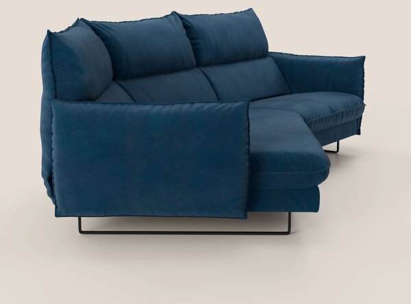Monamour divano moderno angolare con opzione relax elettrico in microf