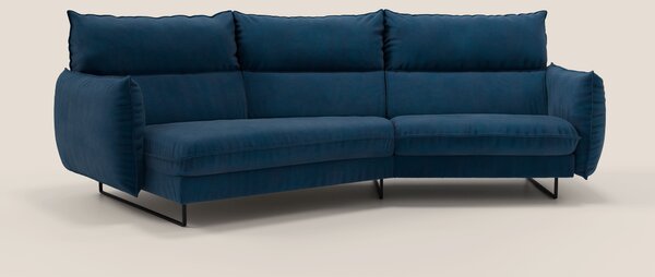 Monamour divano moderno angolare con opzione relax elettrico in microf