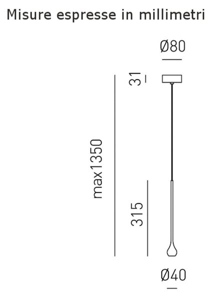 Lampadario moderno gea luce ursula sp n led alluminio sospensione - Gea Luce