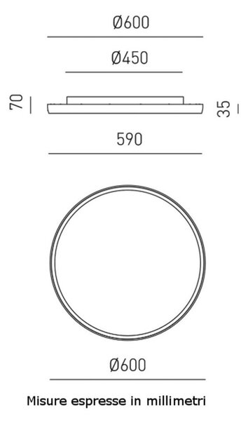 Plafoniera moderna gea luce acelia pg n led alluminio metacrilato lampada soffitto - Gea Luce