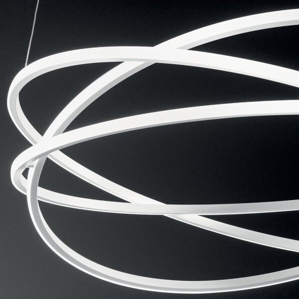 Lampadario moderno gea luce atia sm b led alluminio silicone sospensione - Gea Luce