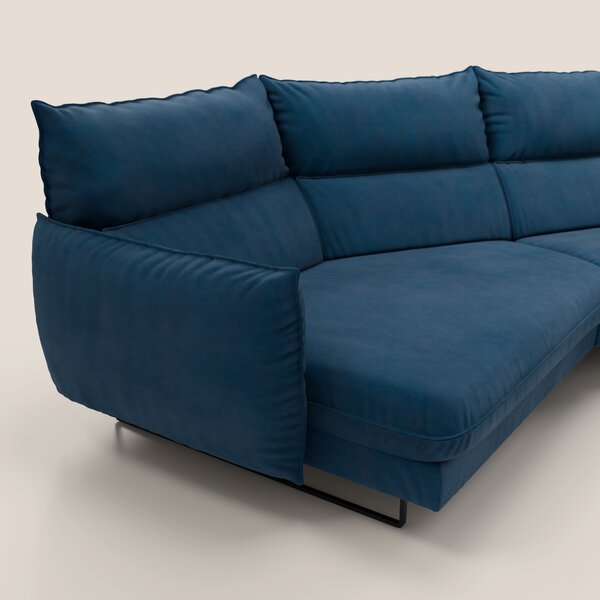 Monamour divano moderno angolare con opzione relax elettrico in microf