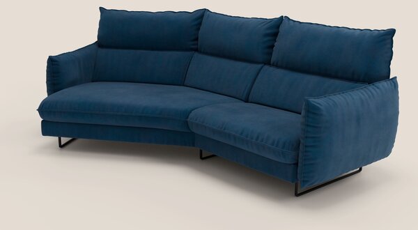 Monamour divano moderno angolare con opzione relax elettrico in microf