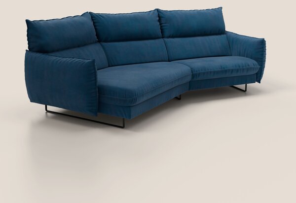 Monamour divano moderno angolare con opzione relax elettrico in microf