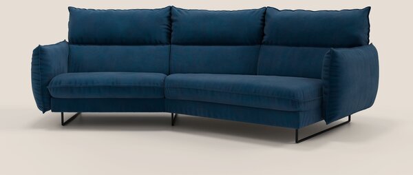Monamour divano moderno angolare con opzione relax elettrico in microf