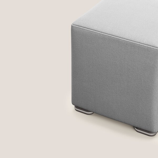 Cube pouf in microfibra smacchiabile T11 grigio