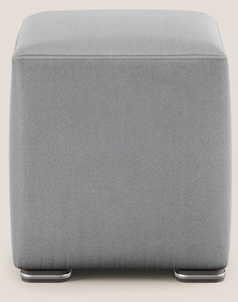 Cube pouf in microfibra smacchiabile T11 grigio