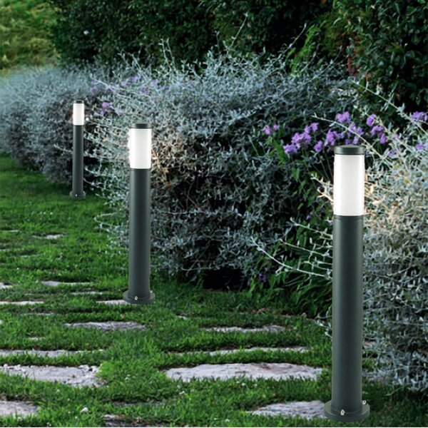 Lampioncino esterno sovil panama 827 04 e27 led 80h ip65 alluminio lampada terra esterno moderno - Sovil Illuminazione