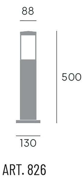 Lampioncino esterno sovil panama 826 39 e27 led 50h ip65 alluminio lampada terra esterno moderno - Sovil Illuminazione