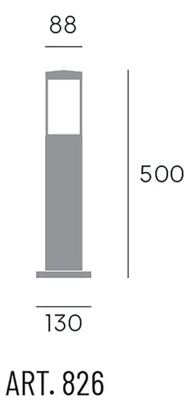 Lampioncino esterno sovil panama 826 16 e27 led 50h ip65 alluminio lampada terra esterno moderno - Sovil Illuminazione