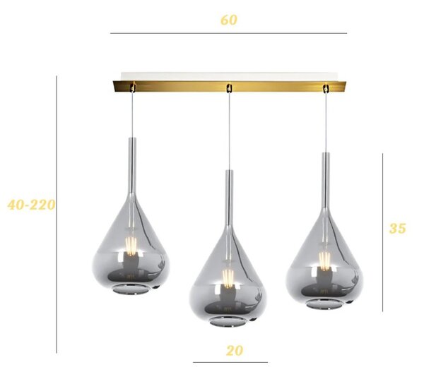 Lampadario top light kona 1177 os s3 r fu e27 led lampada soffitto classica moderna - Top Light