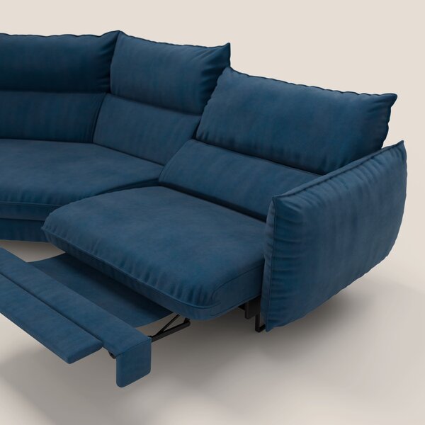 Monamour divano moderno angolare con opzione relax elettrico in microf