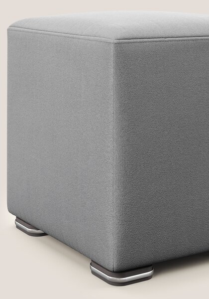 Cube pouf in microfibra smacchiabile T11 grigio