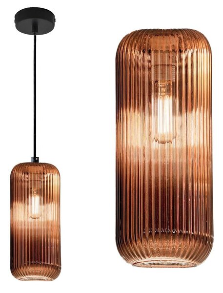 Lampadario gea luce raika vp b1 rame e27 led vetro sospensione - Gea Luce
