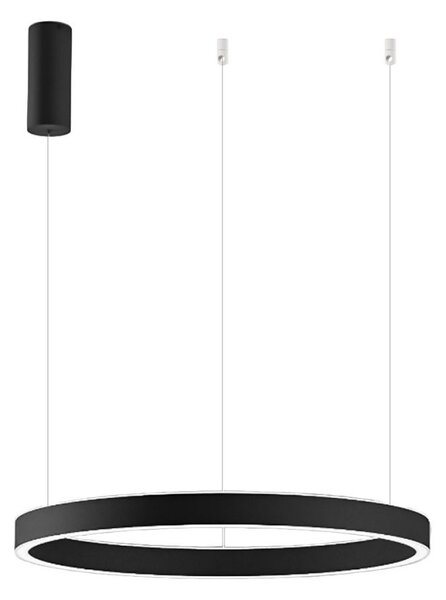 Lampadario moderno gea luce criseide s 1p nero led alluminio biemissione sospensione - Gea Luce