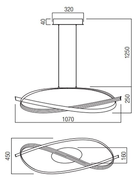 Lampadario led redo group impuls 01-3616 2660lm 3000k lampada soffitto sospensione classica dimmerabile - Redo Group