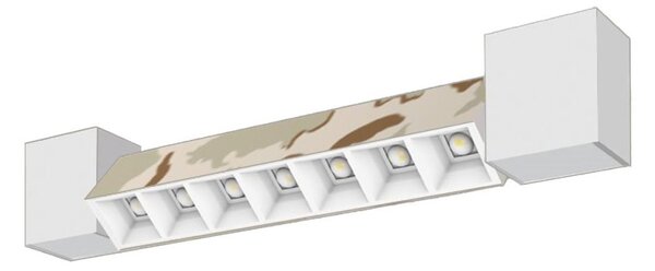 Applique led pan international maya mini ady 60cm 1310lm ip40 4000k desert camouflage lampada parete orientabile - Pan International
