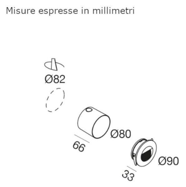 Segnapasso incasso gea led ges2112 led ip65 classico faretto - Gea Led