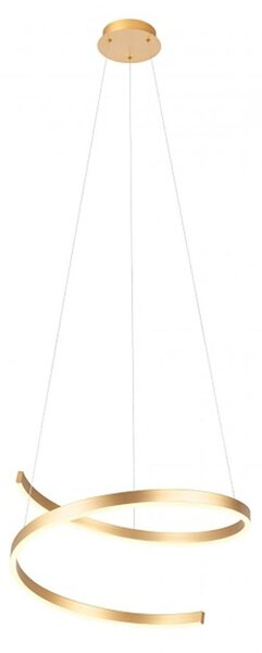 Lampadario classico redo group scroll 01-4017 led cct sospensione lampada soffitto bronzo modulo led dimmerabile - Redo Group