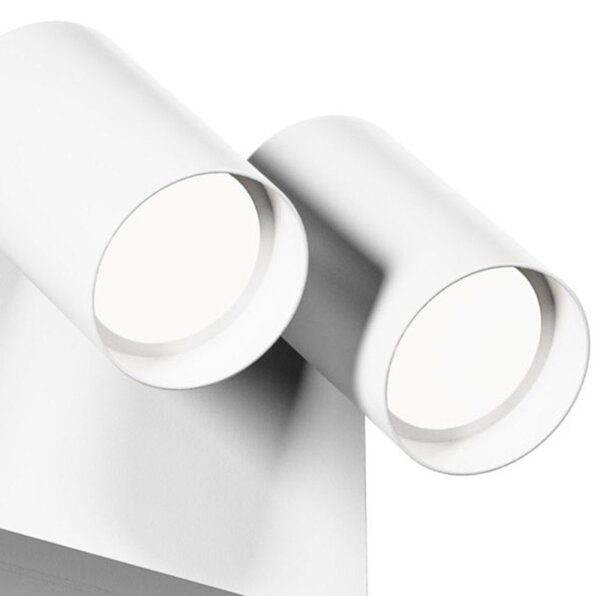 Applique esterno gea led ges2073 led ip65 bianco alluminio spot orientabile moderno - Gea Led
