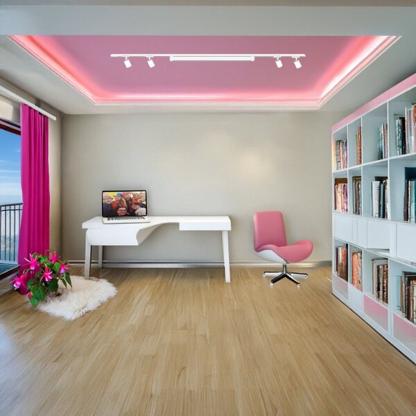 Binario top light mono mixkit 200 n bi gu10 led modulo integrato 4000k lampada soffitto faretti orientabili moderno - Top Light