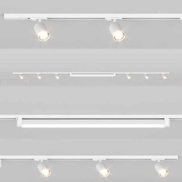 Binario top light mono mixkit 200 n bi gu10 led modulo integrato 4000k lampada soffitto faretti orientabili moderno - Top Light