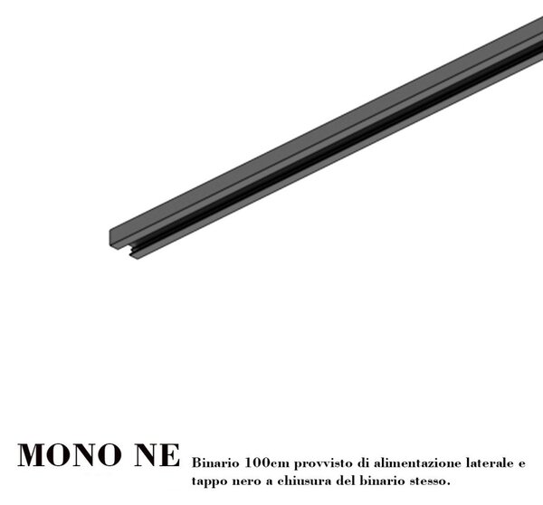 Binario top light mono mixkit 300l n ne gu10 led integrato 4000k lampada soffitto faretti orientabili moderno - Top Light