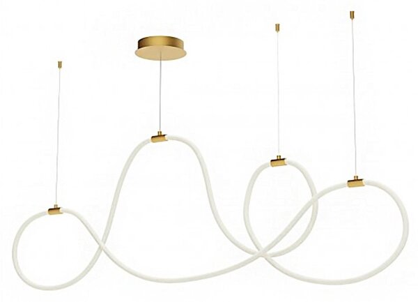 Lampadario led redo group henk 01-3556 matt gold 2700lm dimmerabile lampada soffitto moderna classica - Redo Group