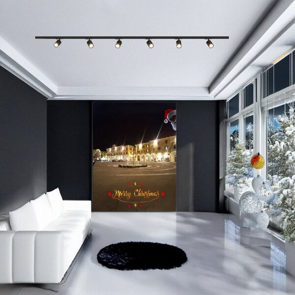 Binario top light mono yarikit 200 ne gu10 led lampada soffitto faretti spot orientabili moderno - Top Light