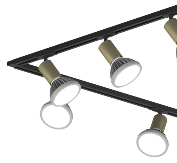 Binario top light mono amoskit 300l e27 led lampada soffitto faretti spot orientabili moderno classico - Top Light