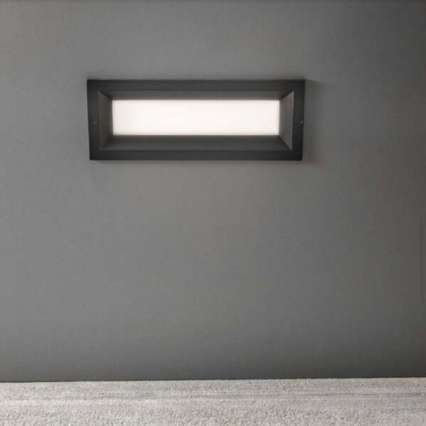 Segnapasso incasso gea led ges1191 led ip65 alluminio moderna lampada parete - Gea Led