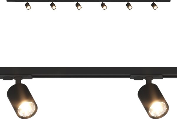 Binario top light mono yarikit 200 ne gu10 led lampada soffitto faretti spot orientabili moderno - Top Light