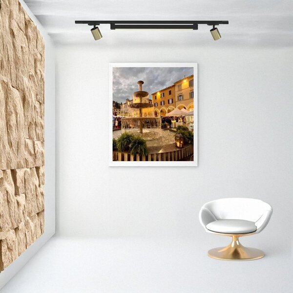Binario top light mono mixkit 100 n or gu10 led integrato 4000k lampada soffitto faretti orientabili classico moderno - Top Light