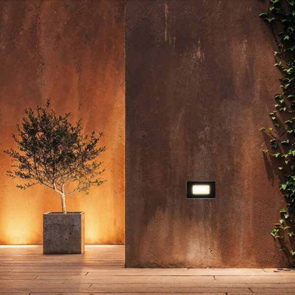 Segnapasso incasso gea led ges2051 led ip66 38 gradi alluminio vetro 503 - Gea Led