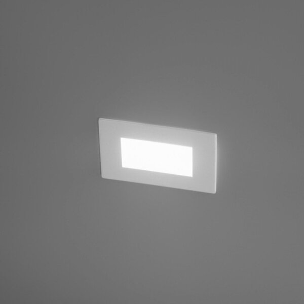Segnapasso incasso gea led ges2130 led ip54 bianco policarbonato alluminio scatola 503 - Gea Led