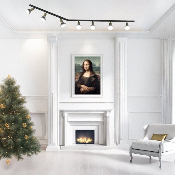 Binario top light mono amoskit 300l e27 led lampada soffitto faretti spot orientabili moderno classico - Top Light