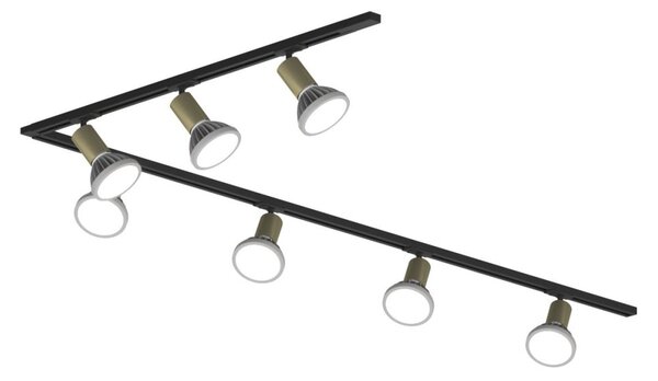 Binario top light mono amoskit 300l e27 led lampada soffitto faretti spot orientabili moderno classico - Top Light