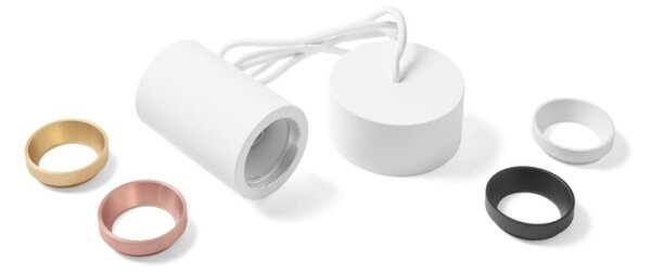 Lampadario moderno sforzin illuminazione propilei t406 gu10 led gesso sospensione metallo - Sforzin Illuminazione