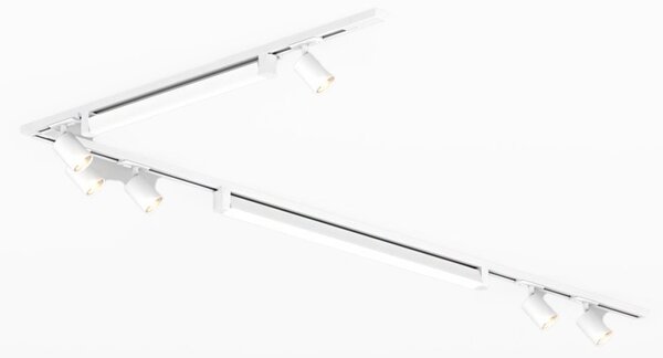 Binario top light mono mixkit 300l n bi gu10 led integrato 4000k lampada soffitto faretti orientabili moderno - Top Light