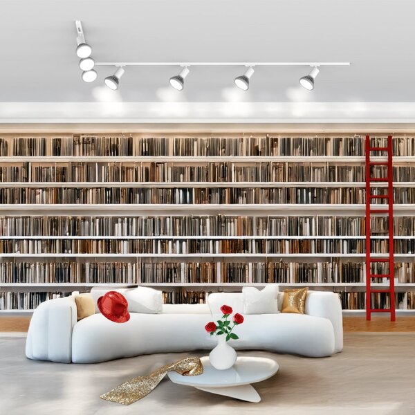 Binario top light mono amoskit 300l bianco e27 led lampada soffitto faretti spot orientabili moderno - Top Light
