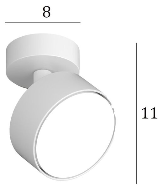 Spot top light edra 1210 1 bi gx53 led lampada parete soffitto moderna faretto orientabile - Top Light